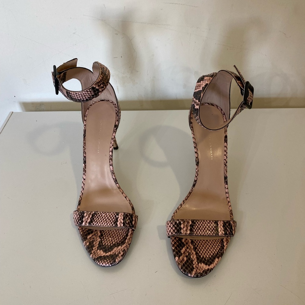 Giuseppe Zanotti Pink Snake Print Sandals - Picture 3 of 10